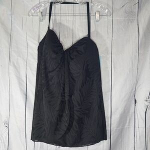 Bal Harbour Swim Flyaway Black Bandeaukini Size 20 NWT